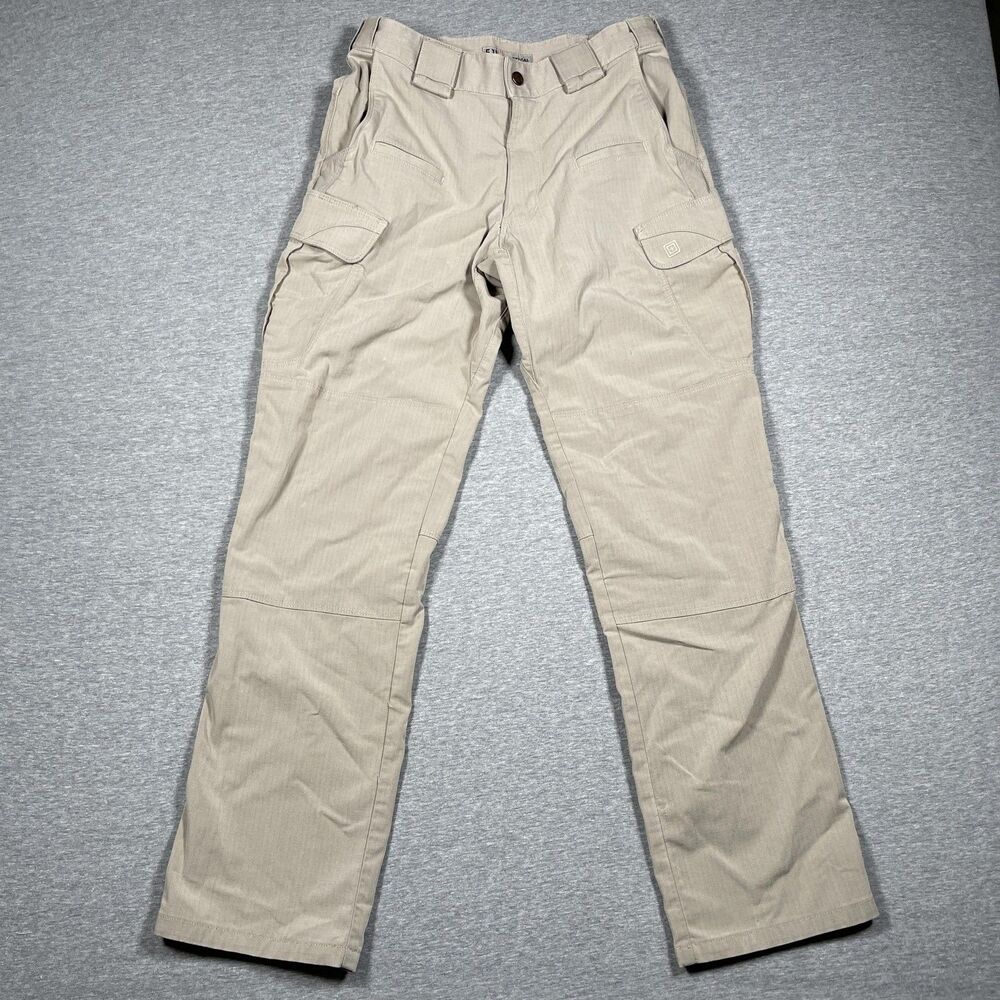5.11 Tactical Cargo Pants Mens 30x32 Beige Polyester Cotton Canvas Workwear